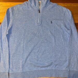 Polo Ralph Lauren Men’s Quarter Zip Pullover S Light blue. Authentic.